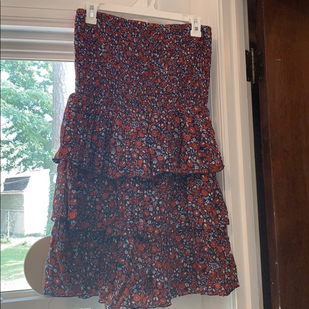 Scrunch top ruffled bottom dress